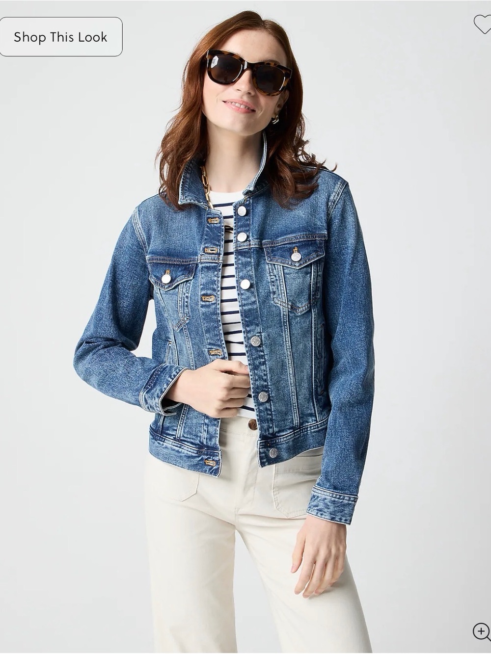 J. Crew Medium Wash Blue Denim Classic Jean Jacket